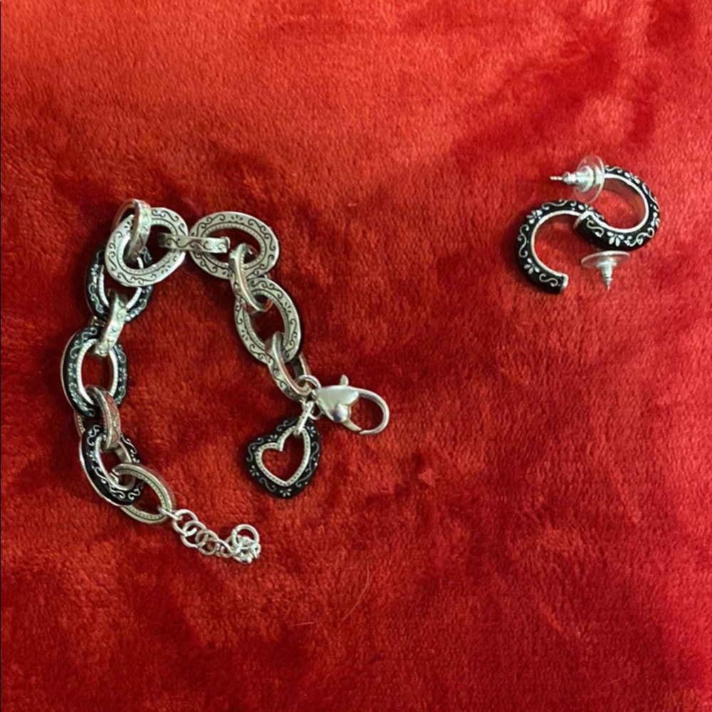 Brighton bracelet and earrings w/tin